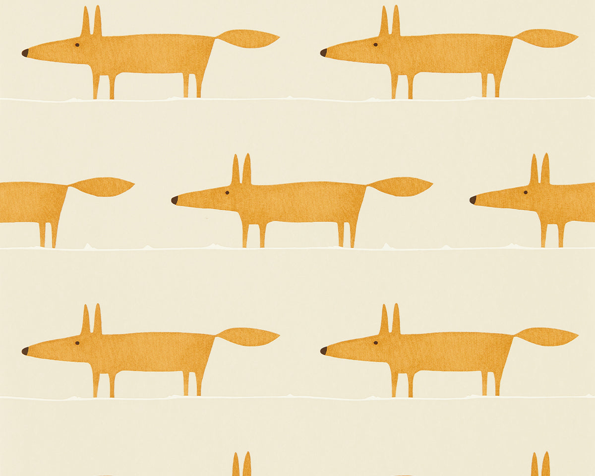 Scion Midi Fox Raffia Chai Wallpaper 112818