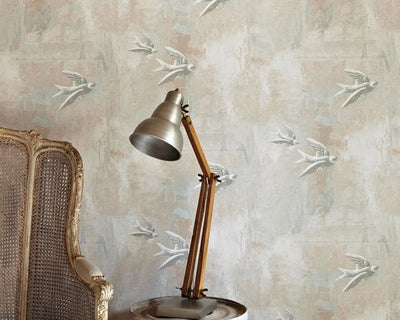 Barneby Gates Fresco Birds in Natural Wallpaper BG0700101