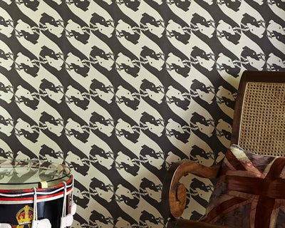 Barneby Gates The Dogs in Charcoal Wallpaper BG0700201